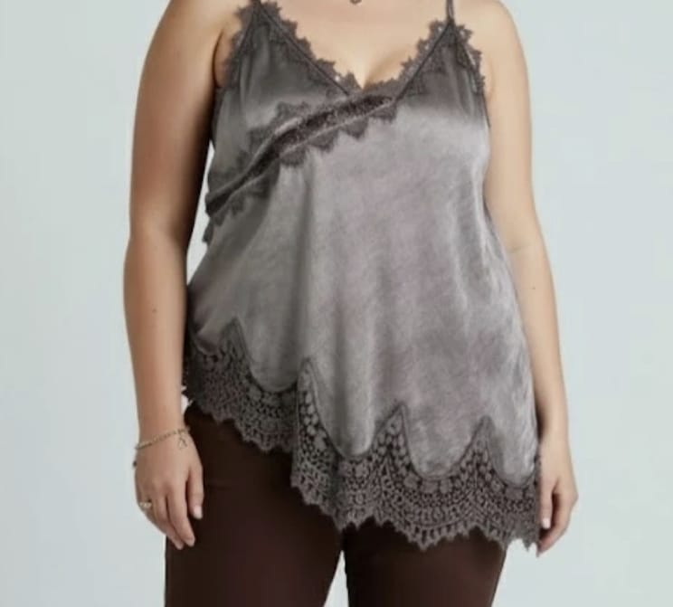 "Evidence" top - soft lace & natural femininity - with lace straps
