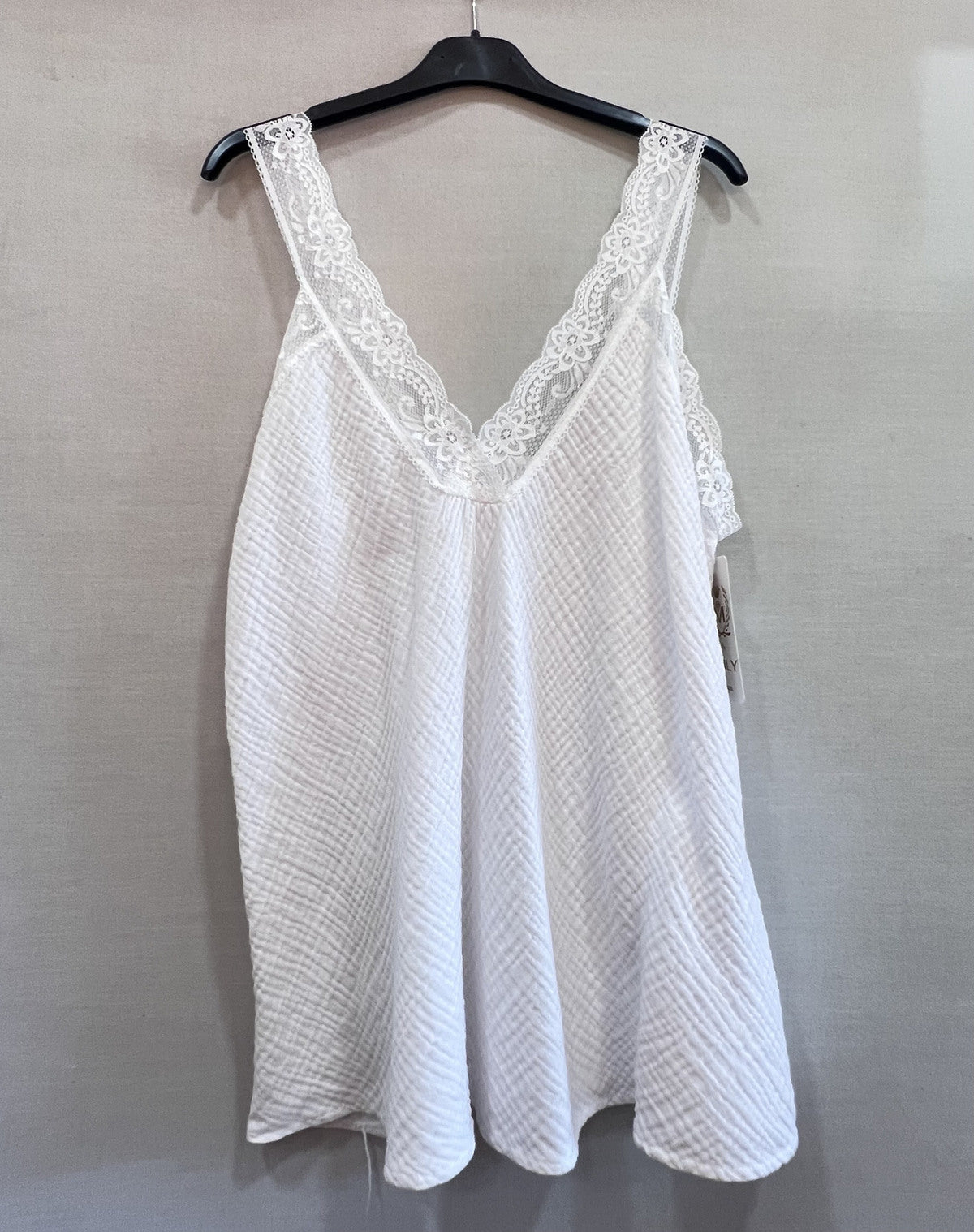 "Evidence" top - soft lace & natural femininity - with lace straps
