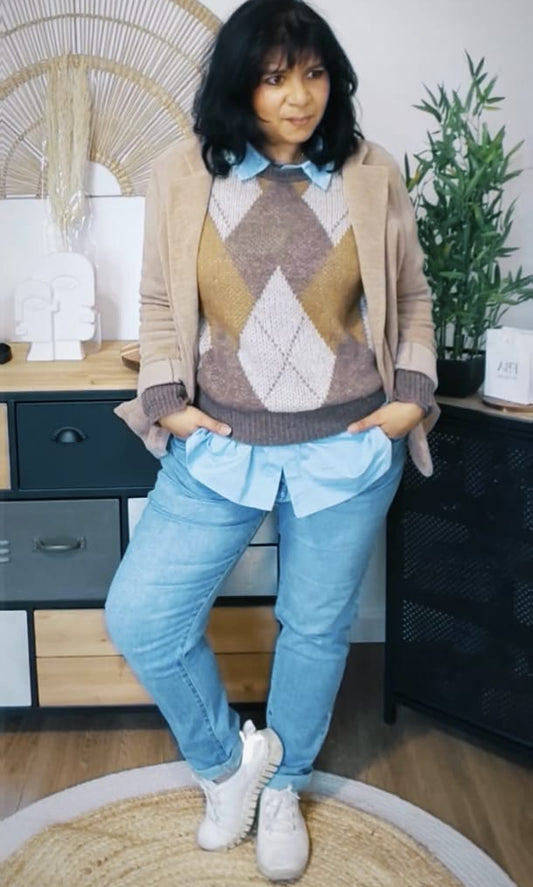 “Claire” look · price of the complete look, including scarf shown as an example (optional accessories)