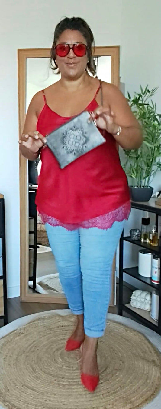 "Evidence" top - soft lace & natural femininity - with lace straps