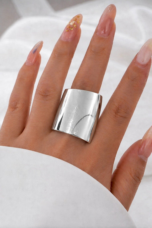 Gold or silver "Asymmetrical Sparkle" rings 