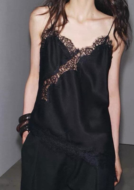 "Evidence" top - soft lace & natural femininity - with lace straps
