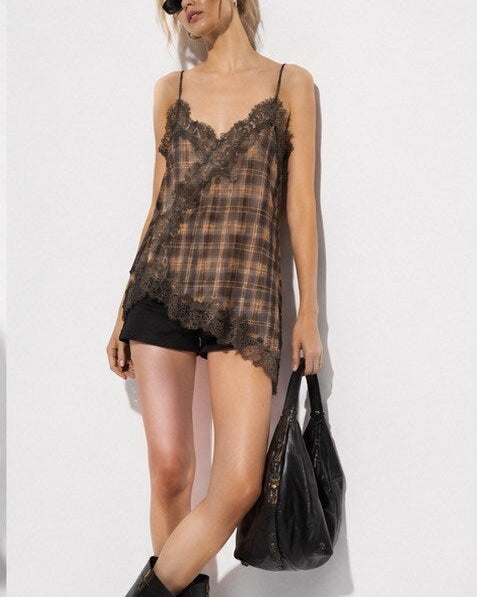 "Evidence" top - soft lace & natural femininity - with lace straps